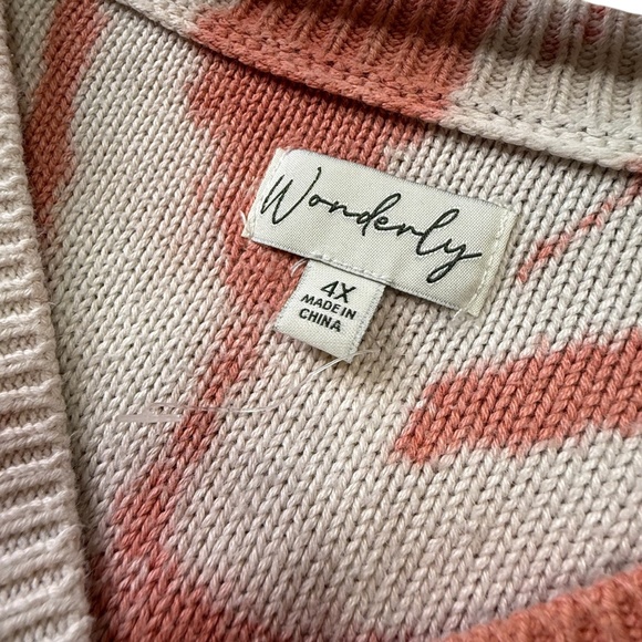 Wonderly Pullover V-Neck Tie Dye Style Sweater 4X - Picture 9 of 15